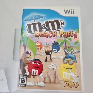 Tested Works M&M's Beach Party Game for Wii includes case and manual